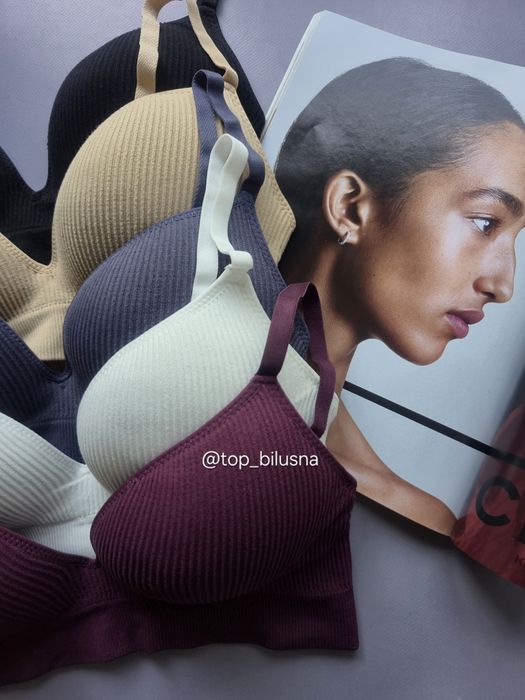 Топ бюстик бюстгальтер в рубчик/без кісточок/нижня білизна