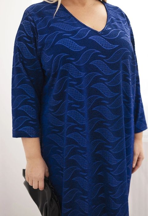 Womanary błyszcząca brokatowa sukienka plus size xxxl 52 54