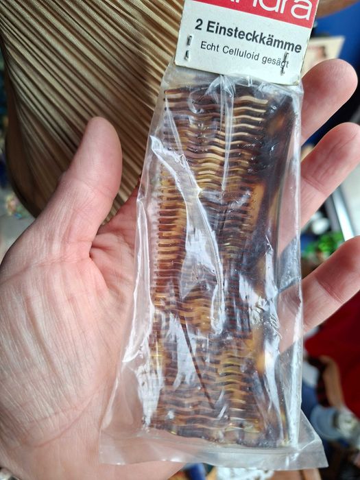 Niemieckie spinki grzebyki vintage nowe