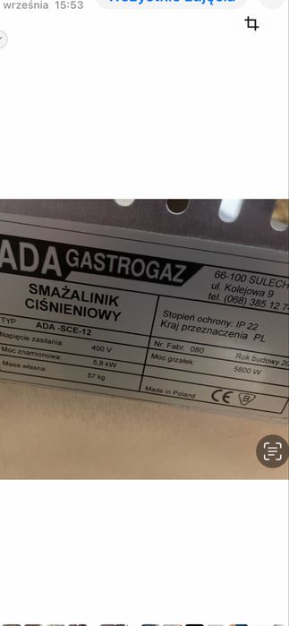 Piec ciśnieniowy Ada Gastrogaz