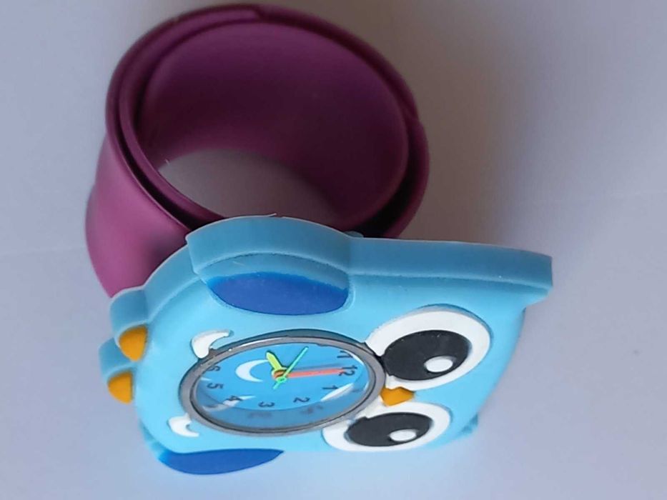 Детские часы Wacky Watch, сова.Цвет голубой.Браслет на любой размер.