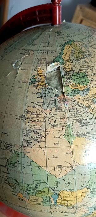 Historyczny globus z PRL-U -sprzed rozpadu ZSRR -średnica 100 cm.