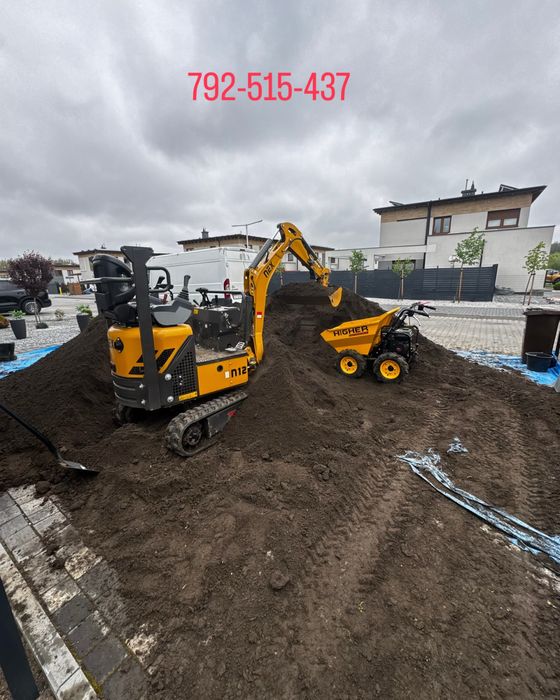 Usługi Prace ziemne minikoparka 110 zł Mth drenaże przyłącza  wod-kan