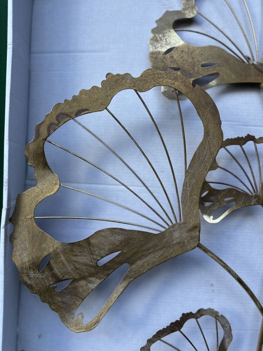 Dekoracja ścienna miłorząb  złota nowa