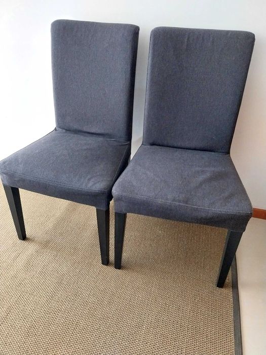 Cadeiras de sala - tecido cinzento (IKEA)