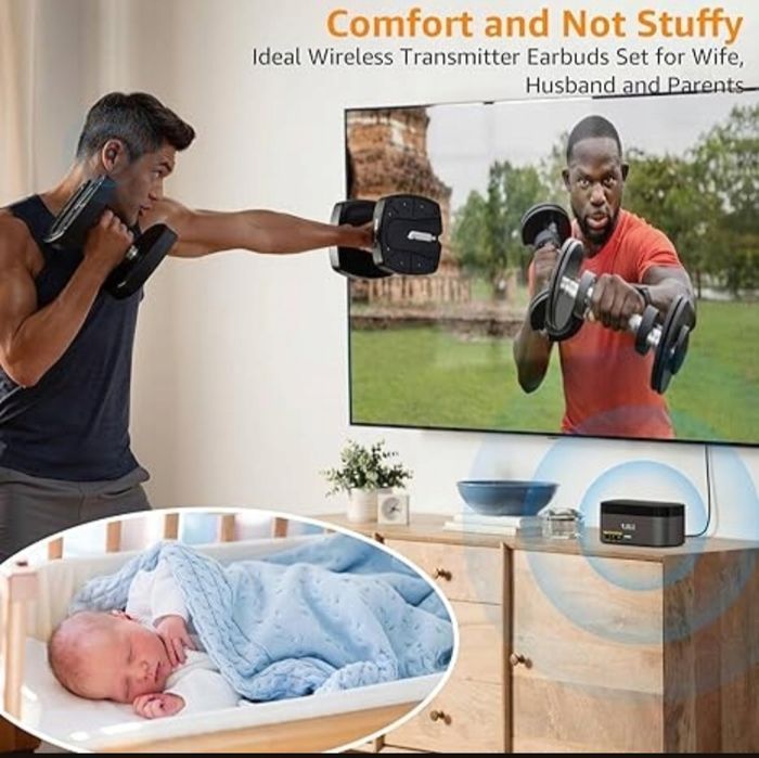 1Mii E3Pro – Bezprzewodowe słuchawki do telewizora z łącznością 2.4G