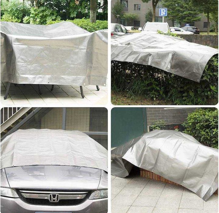 Plandeka gruba 8x12m Mocna Mrozoodporna  UV+ Wzmacniana + Rękawiczki