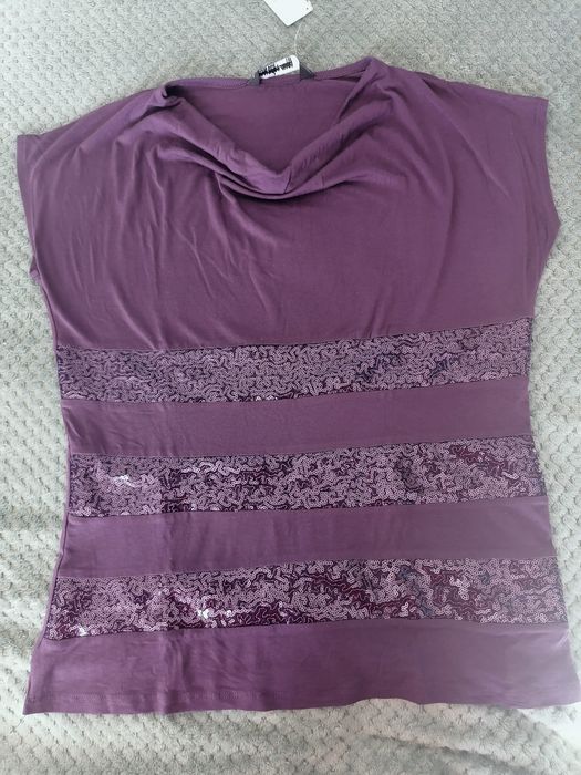 Nowa bluzka z cekinami L