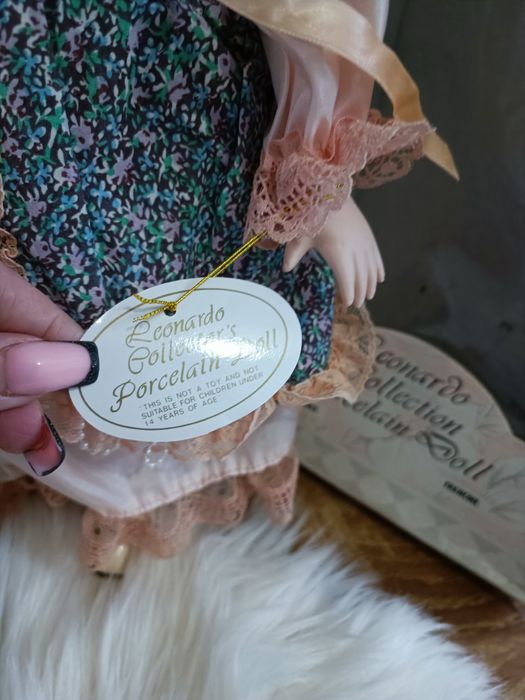 Nowa Piękna lalka porcelanowa kolekcjonerska certyfikat Leonardo Colle