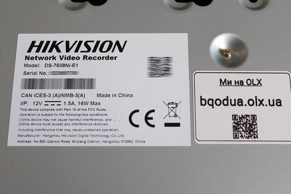 8 канальный видеорегистратор NVR Hikvision DS-7608NI-E1