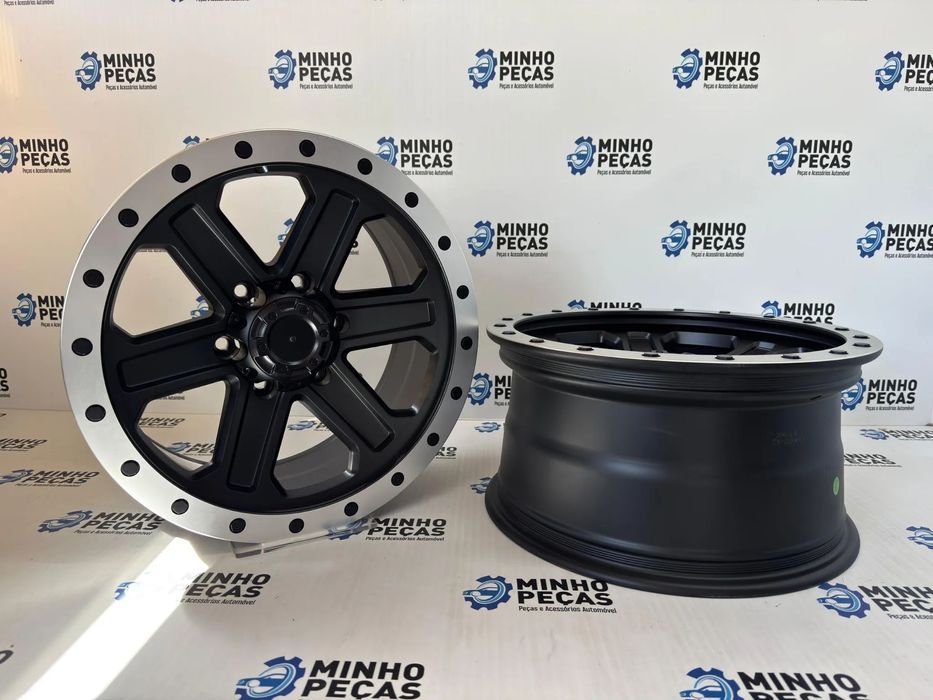 Jantes Fuel Look 4x4 em 17 (6x139.7) Preto Matt e Aba Polido