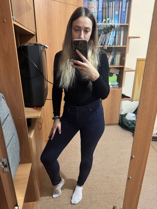 Джинсы темно синие