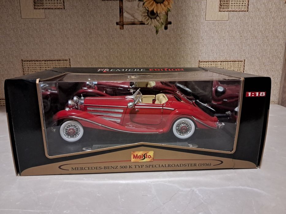Масштабная модель 1/18  Mercedes Benz 500k Typ Specialroadster Maisto