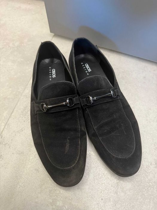 Buty męskie mokasyny zamszowe eleganckie rozmiar 44,5