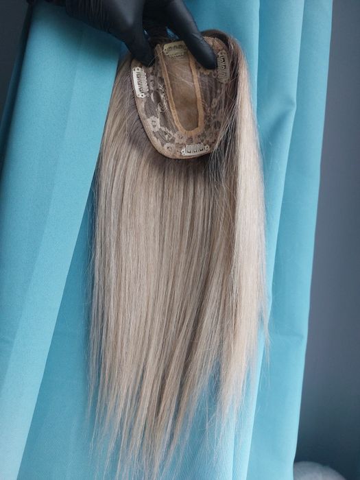 Topper 100% naturalny włos blond odrost