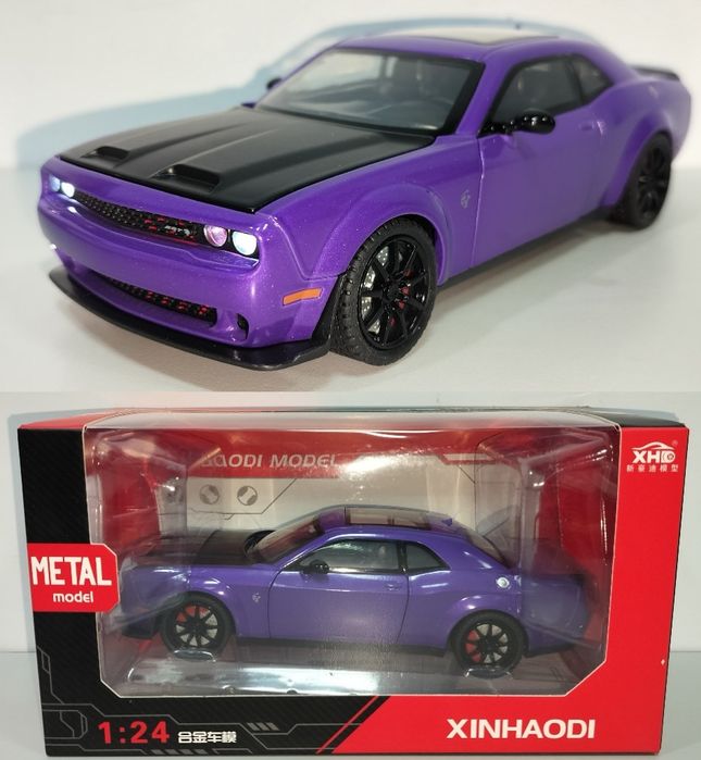 Dodge Challenger SRT Hellcat RedEye модель 1:24 XHD Металл звук