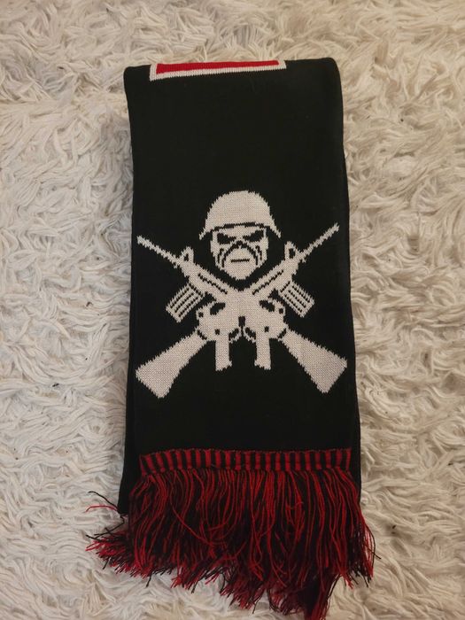 Czarny męski zimowy szalik Iron Maiden