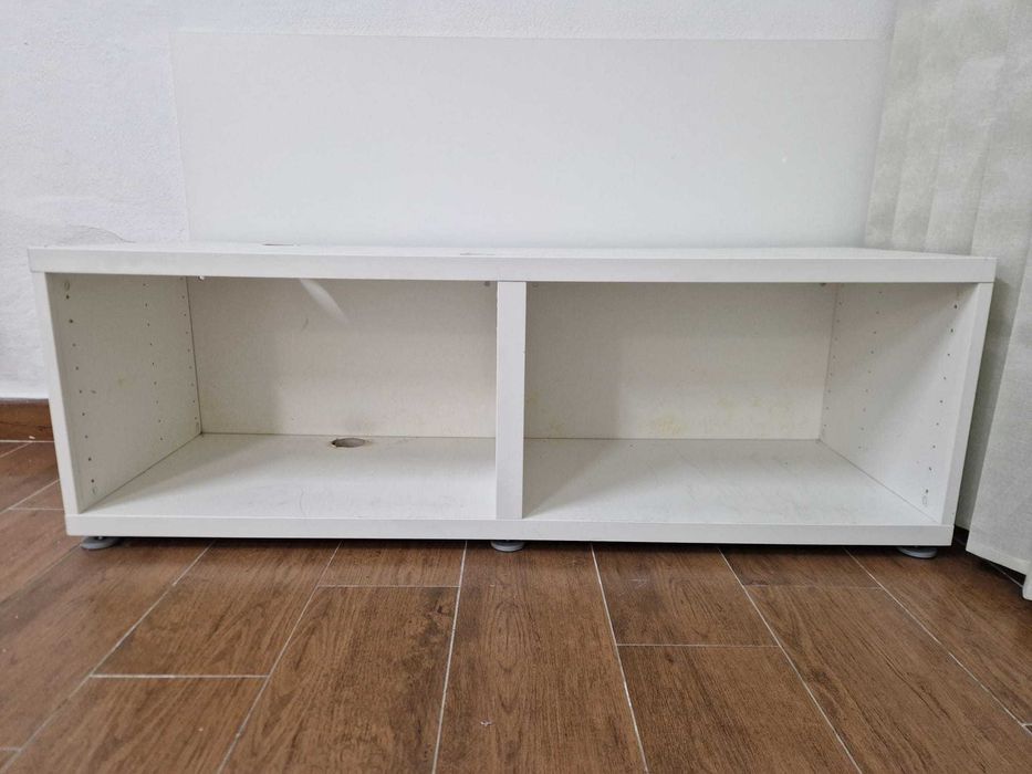 Móvel TV branco com 2 módulos