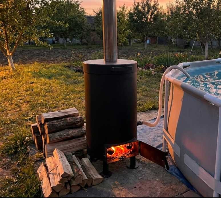 ‼️Пічь для басейну - НАГРІВ БЕЗ ЕЛЕКТРИКИ ТА ГАЗУ‼️ Дров’яний нагрівач води зі змійовиком. Печь для бассейна на дровах. Нагрев воды в бассейне