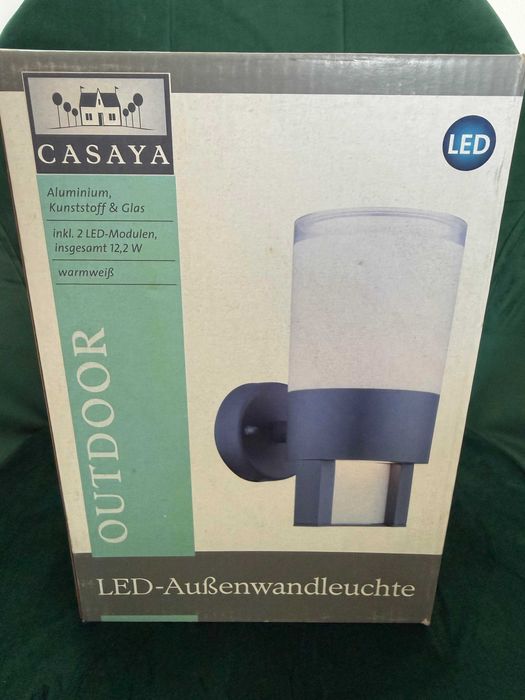 Lampa Zewnętrzna LED CASAYA 12.2W IP44 Aluminium/Szkło POWYSTAWOWA
