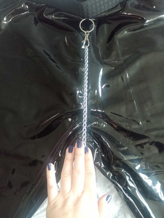 Legginsy Latex z łancuchem,XL