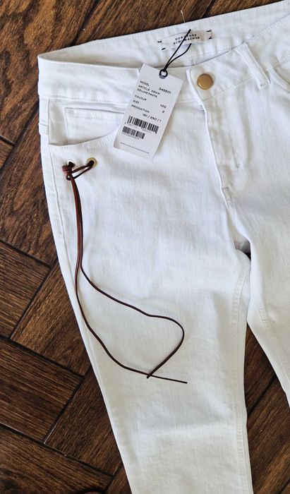 Jeansy spodnie białe rurki deluxe skinny DOROTHEE SCHUMACHER 2 36 S NOWE