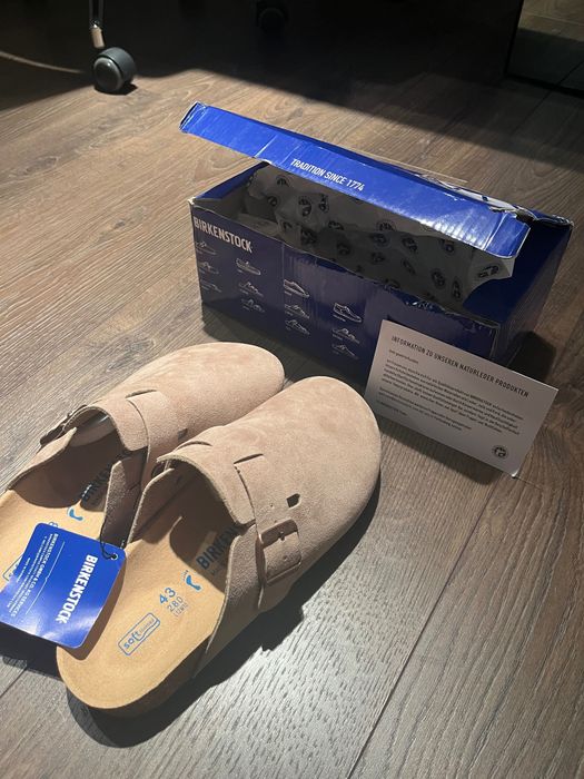 Birkenstock Boston- Suede Taupe 45EU