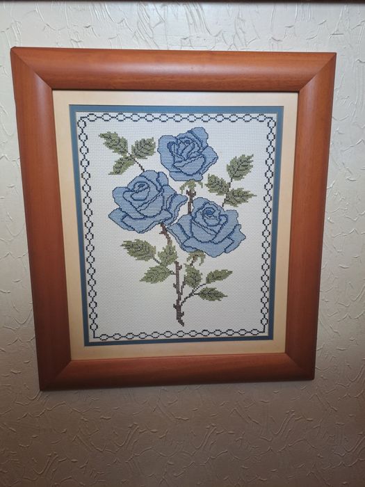 Conjunto 6 quadros ponto cruz