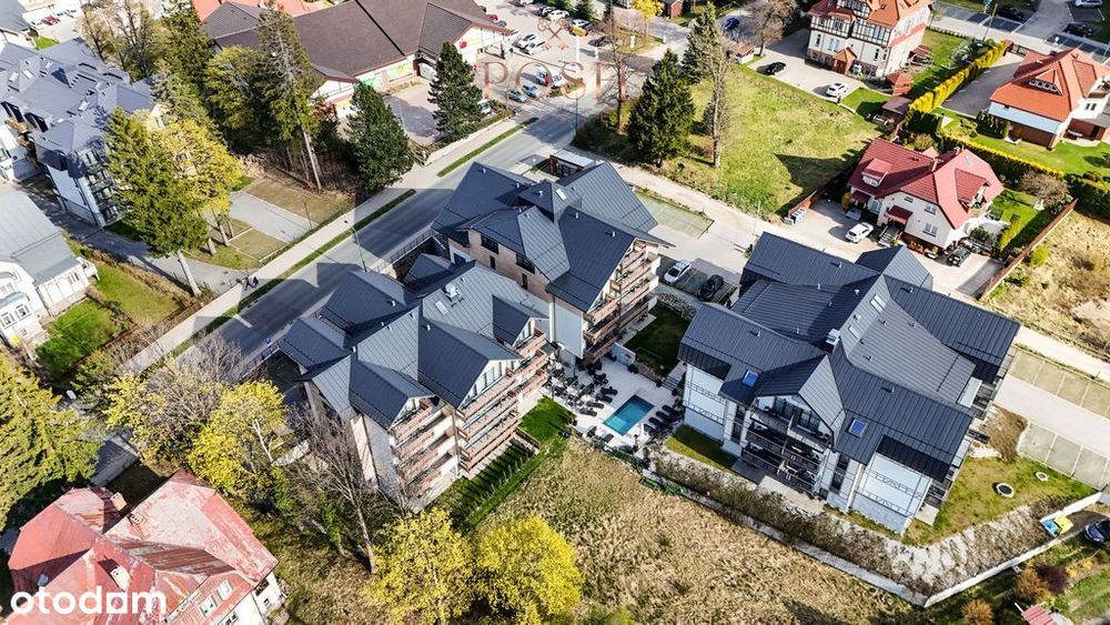 widok na basen | inwestycja | balkon |własna sauna