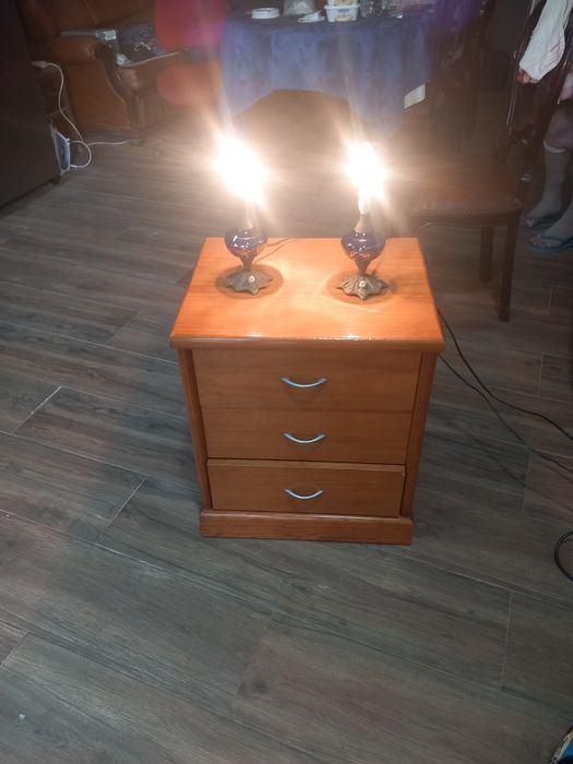 Candeeiros de mesa cabeceira antigos , cerca de 60 anos