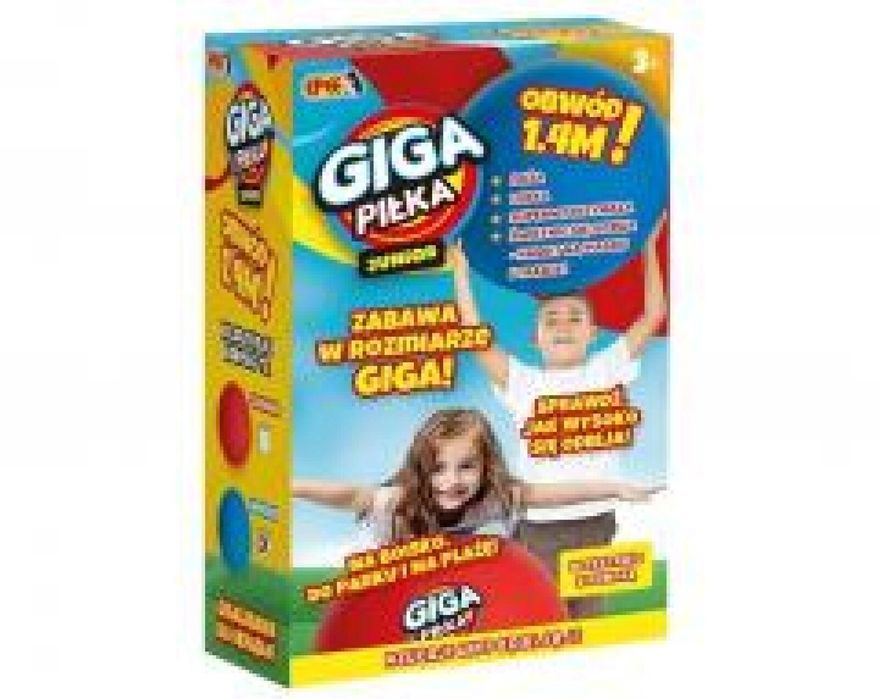 Giga piłka Junior czerwona pudełko,280x174 mm