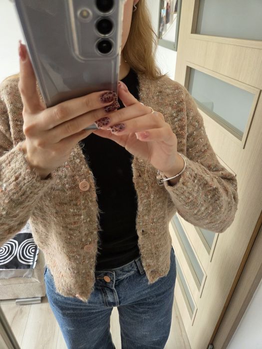 Różowy sweter kardigan reserved XS 158