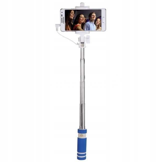 Kijek selfie stick kieszonkowy 50cm Niebieski