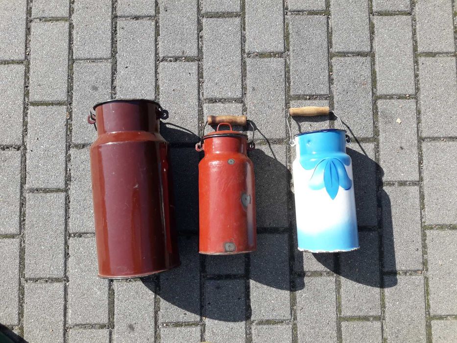 Stara kanka emalia emaliowana z PRL lata 60 70 cena za szt