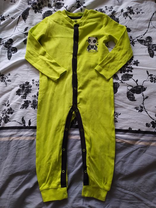 Nowa limonkowa piżamka panda cool club 92