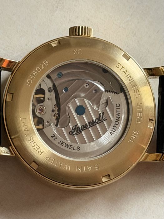 Zegarek męski Ingersoll Automatic 22jewels, skeleton, wymiary 45/53/10