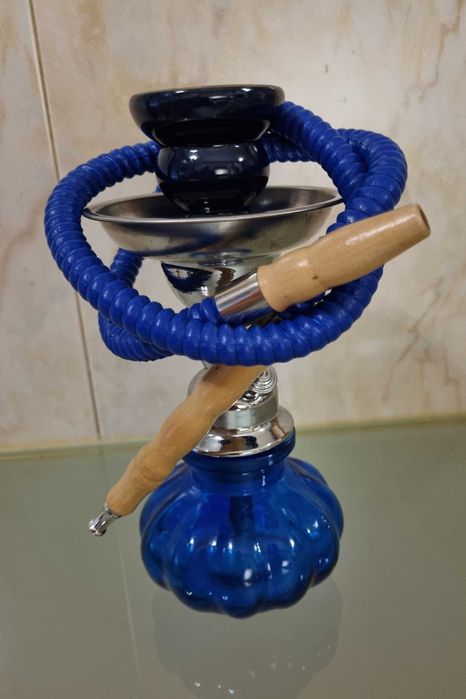Shisha - Azul, Prateada e madeira