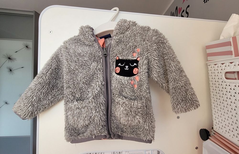 Bluza z kapturem dla dziewczynki Lupilu rozmiar 62/68