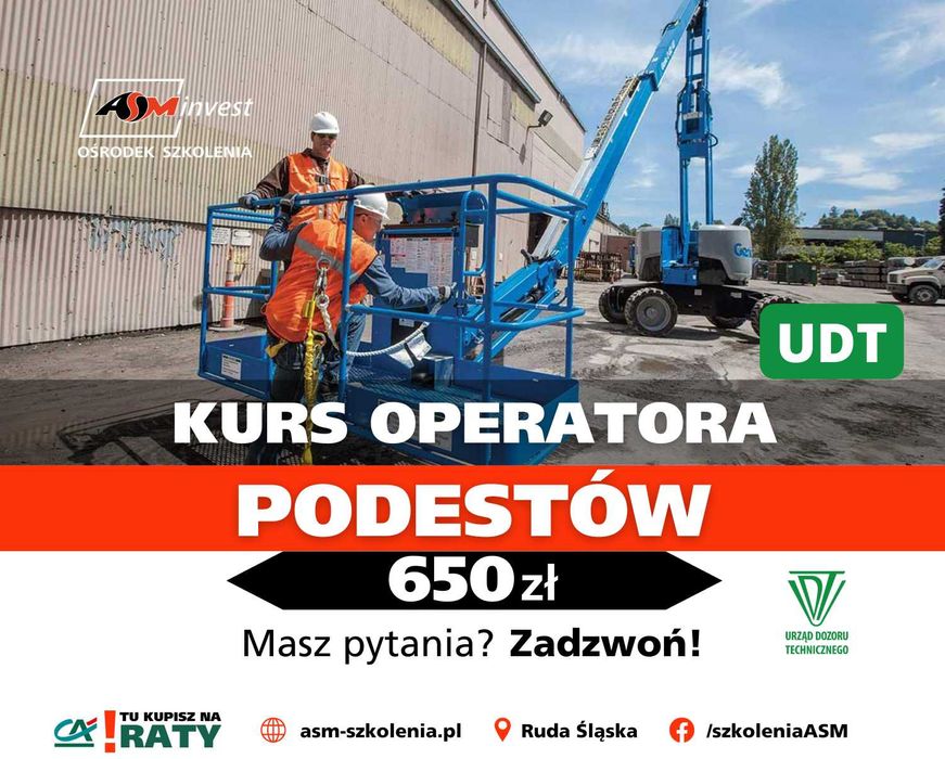 17.03.26 - Kurs na Podesty ruchome podnośniki koszowe zwyżki podest