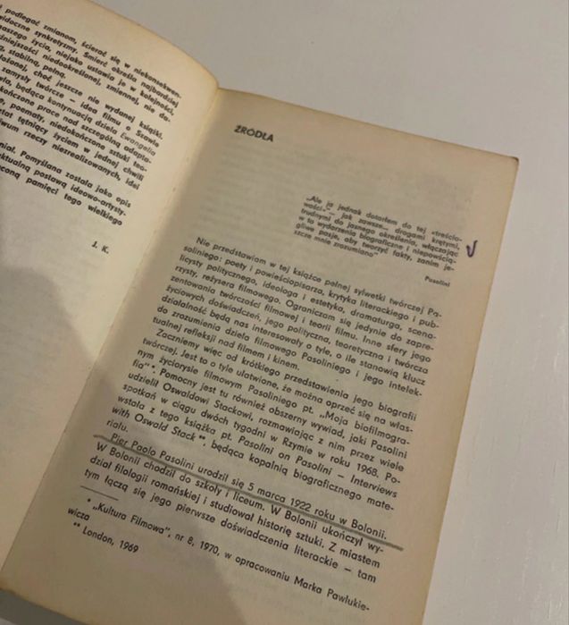 Jerzy Kossak Kino Pasoliniego wydanie 1 1976r