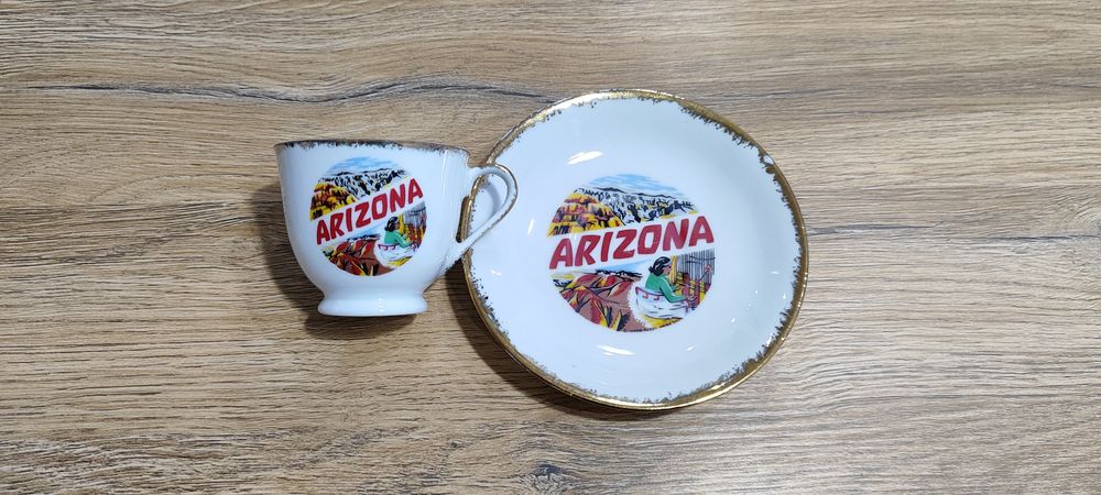Pamiątkowa filiżanka vintage  z motywem ARIZONA