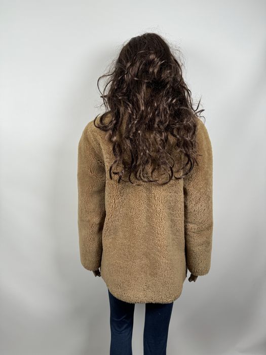 Lubelskie Zakłady Futrzarskie vintage brązowe futerko kurtka miś M