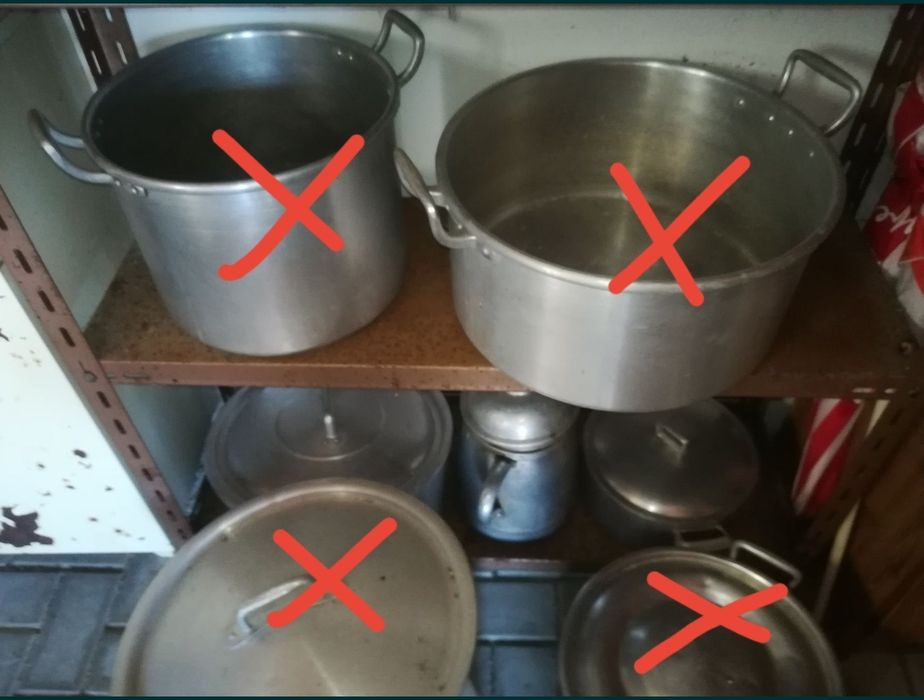 Lote de tachos e panelas