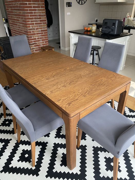 Stół Szynaka Meble „Montenegro”+ 8 krzeseł PAGED | lite drewno