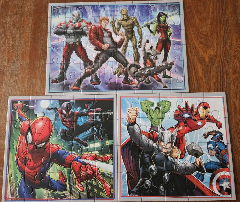 Пазли, є різні, супергерої, мультфільми