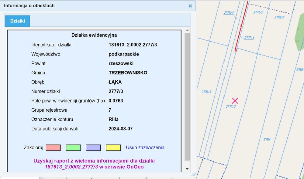 Działka rolna Łąka