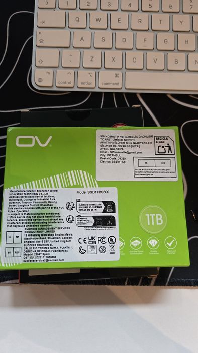 Sprzedam fabrycznie nowy dysk SSD 2.5 cala o pojemności 1TB marki OV, model S600 (SSD1TBS600).