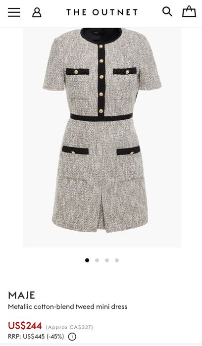 Дорогое люксовое платье Maje