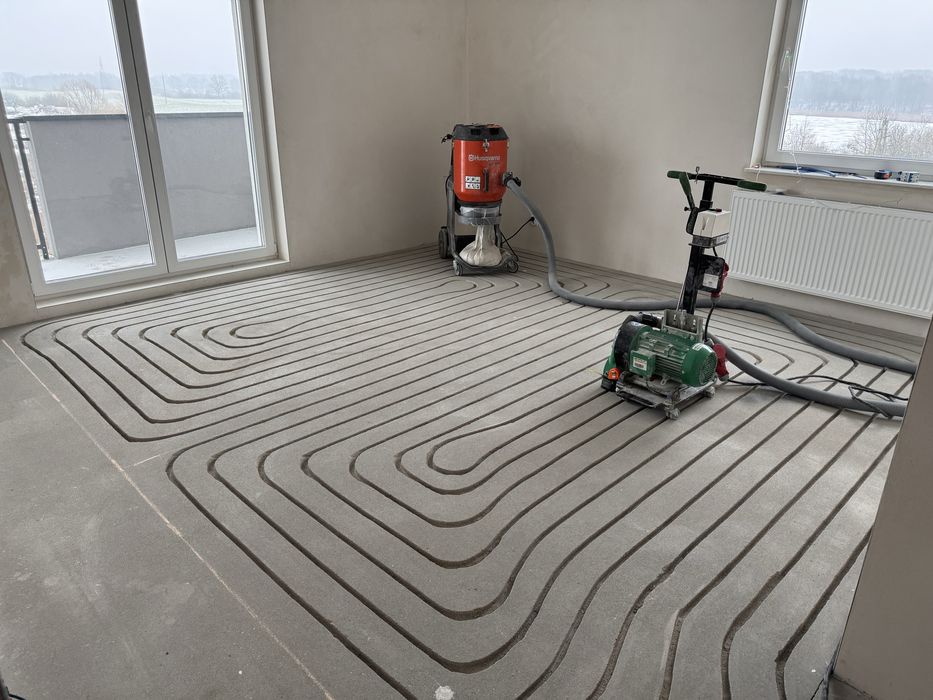 Frezowanie w posadzkach pod ogrzewanie podłogowe