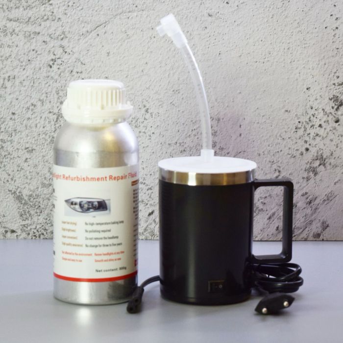 Набор для химической полировки фар авто жидкость 800мл 220в 12в